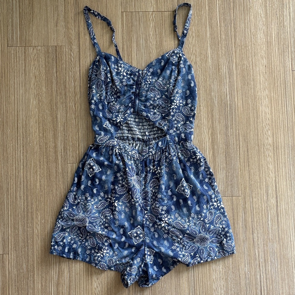 Blue Paisley One Piece